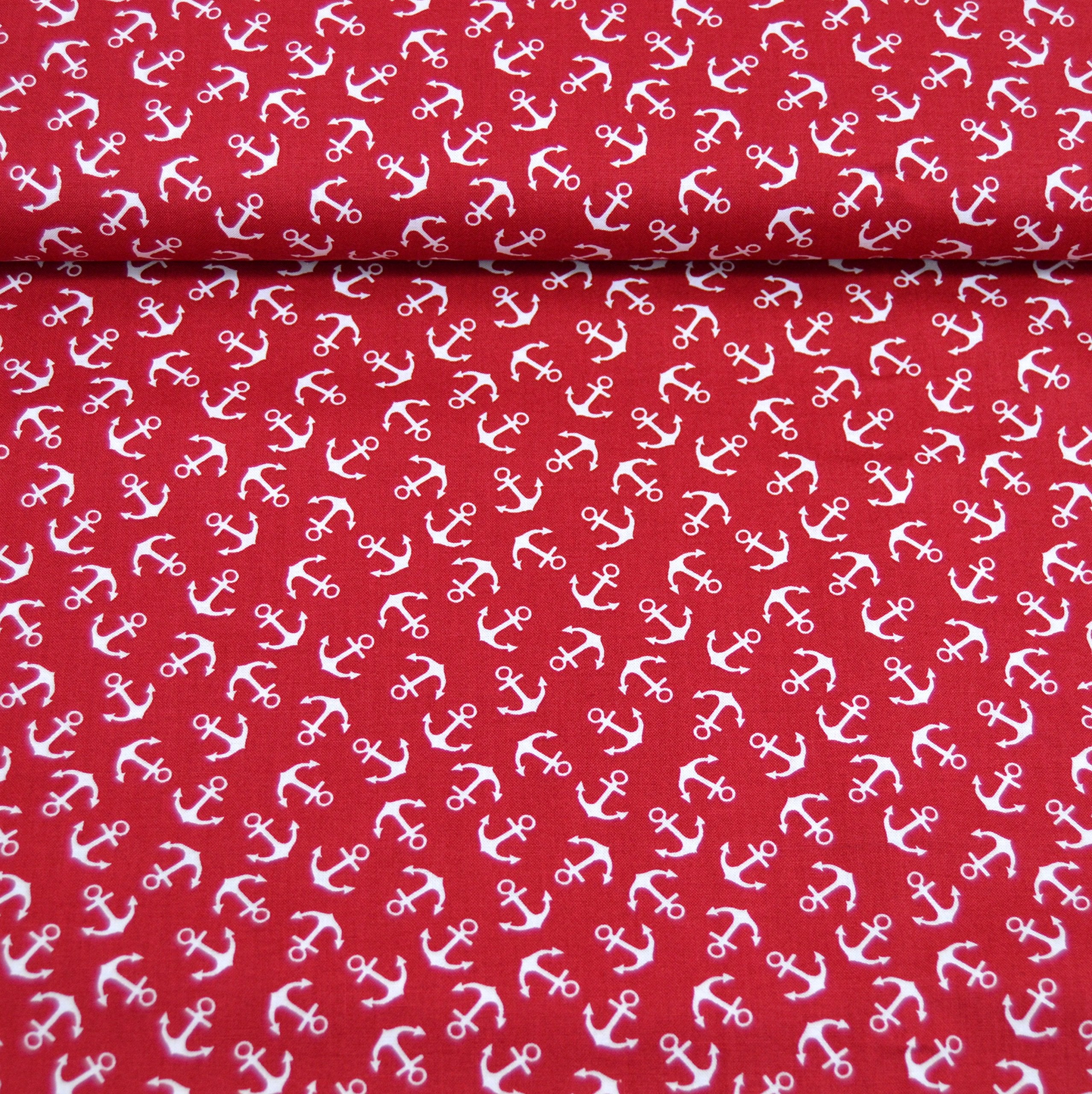 MAGAM-Stoffe Anker Classic Baumwollstoff Oeko-Tex Meterware 50cm (04. Dunkelblau)