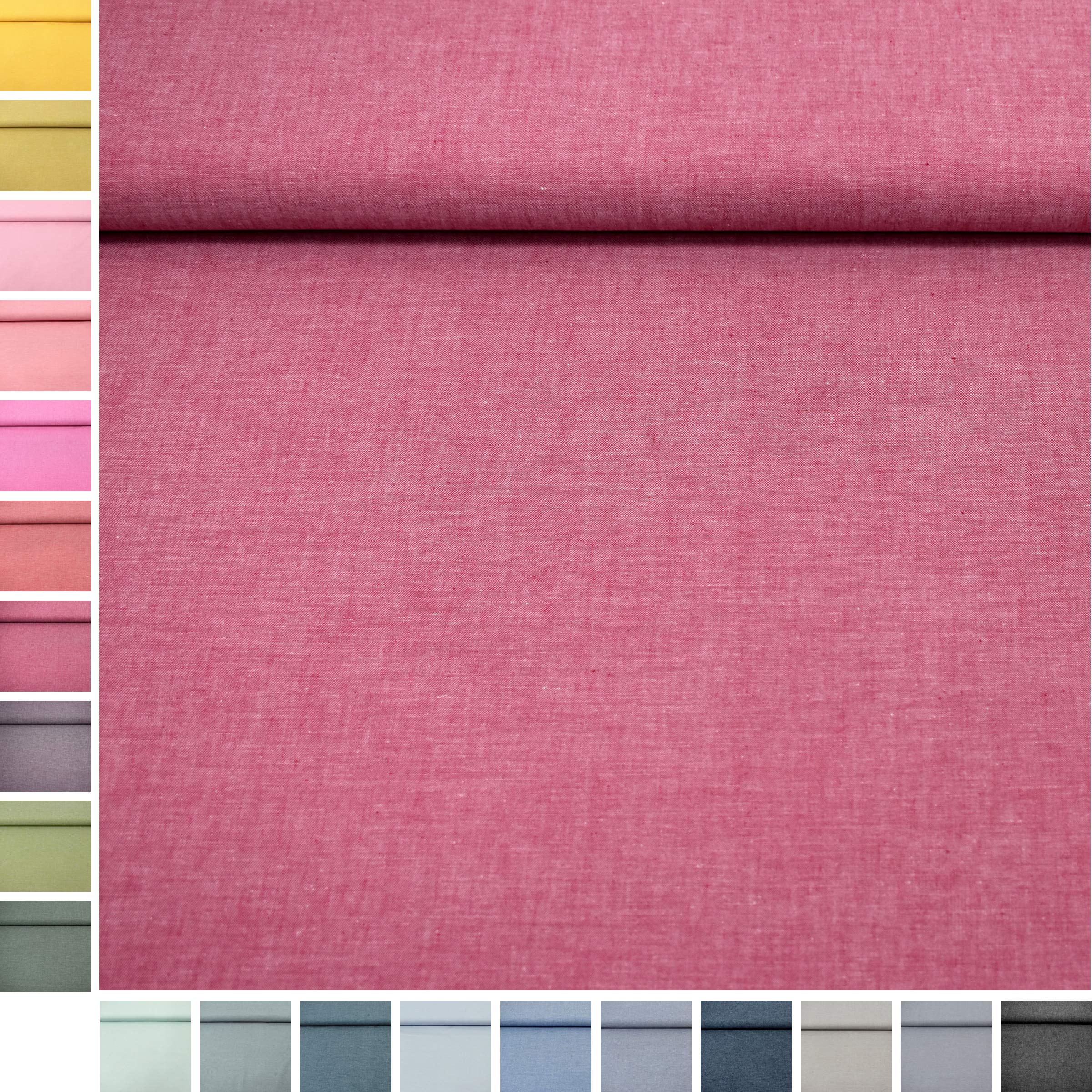 MAGAM-Stoffe Mona Uni Kinder Baumwollstoff Oeko-Tex Meterware 50cm (20. Schwarz)