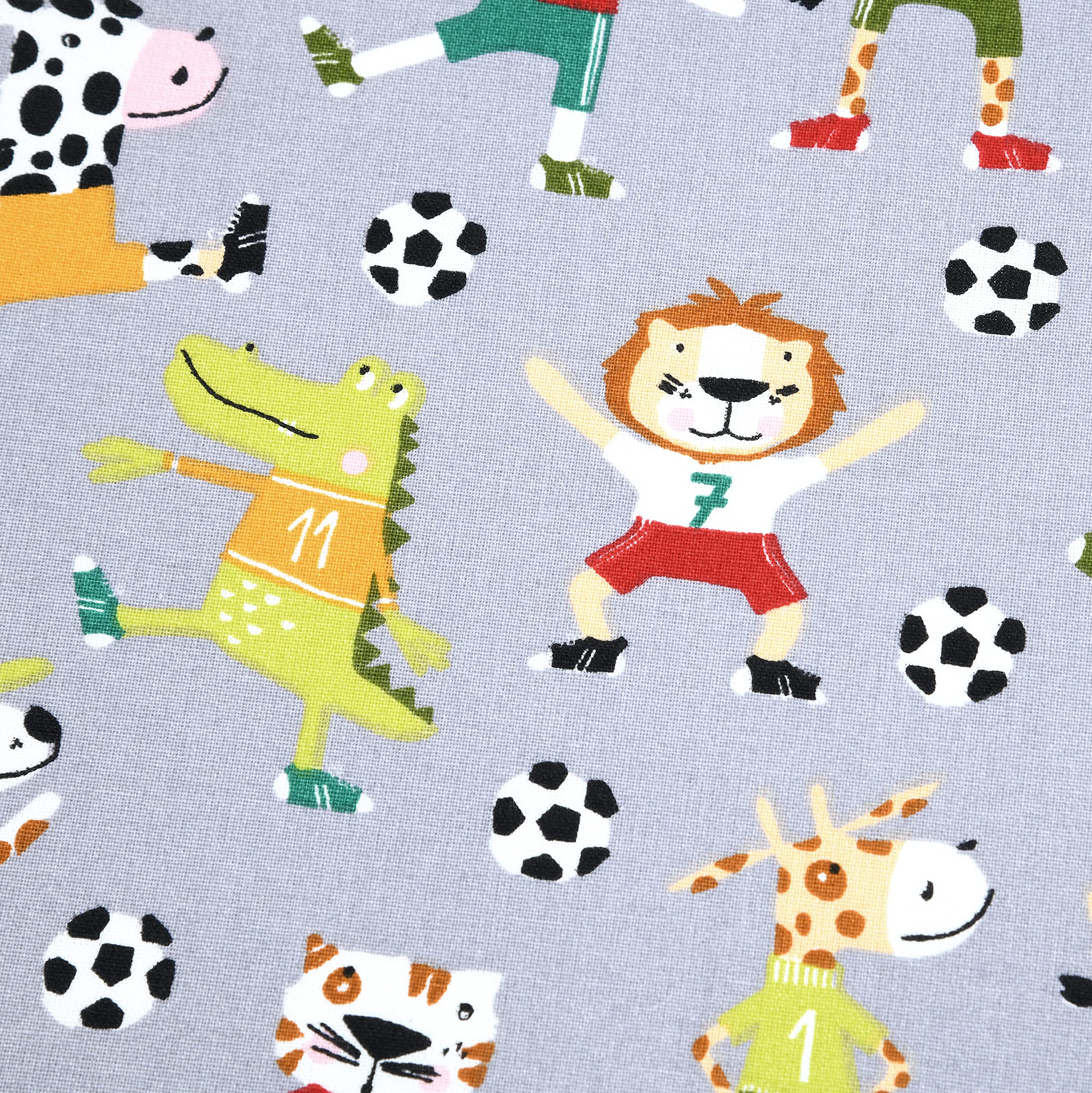 MAGAM-Stoffe Kinder Baumwollstoff aus Frankreich OEKO-TEX Meterware ab 50cm (Yes You Can grau | 145g/160cm)