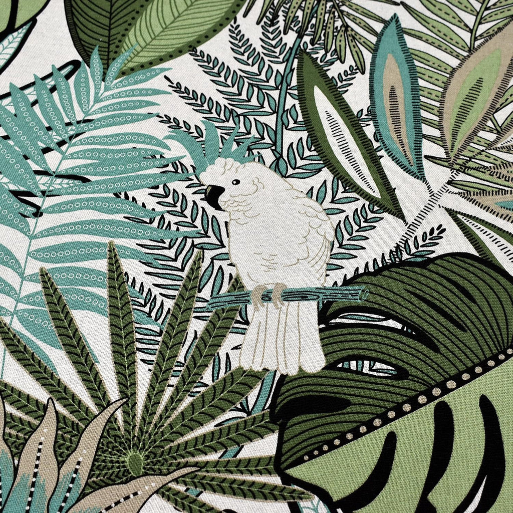 MAGAM-Stoffe Jasper Canvas Stoff Möbel Polsterstoff Oeko-Tex Meterware 50cm (Kakadu grün)