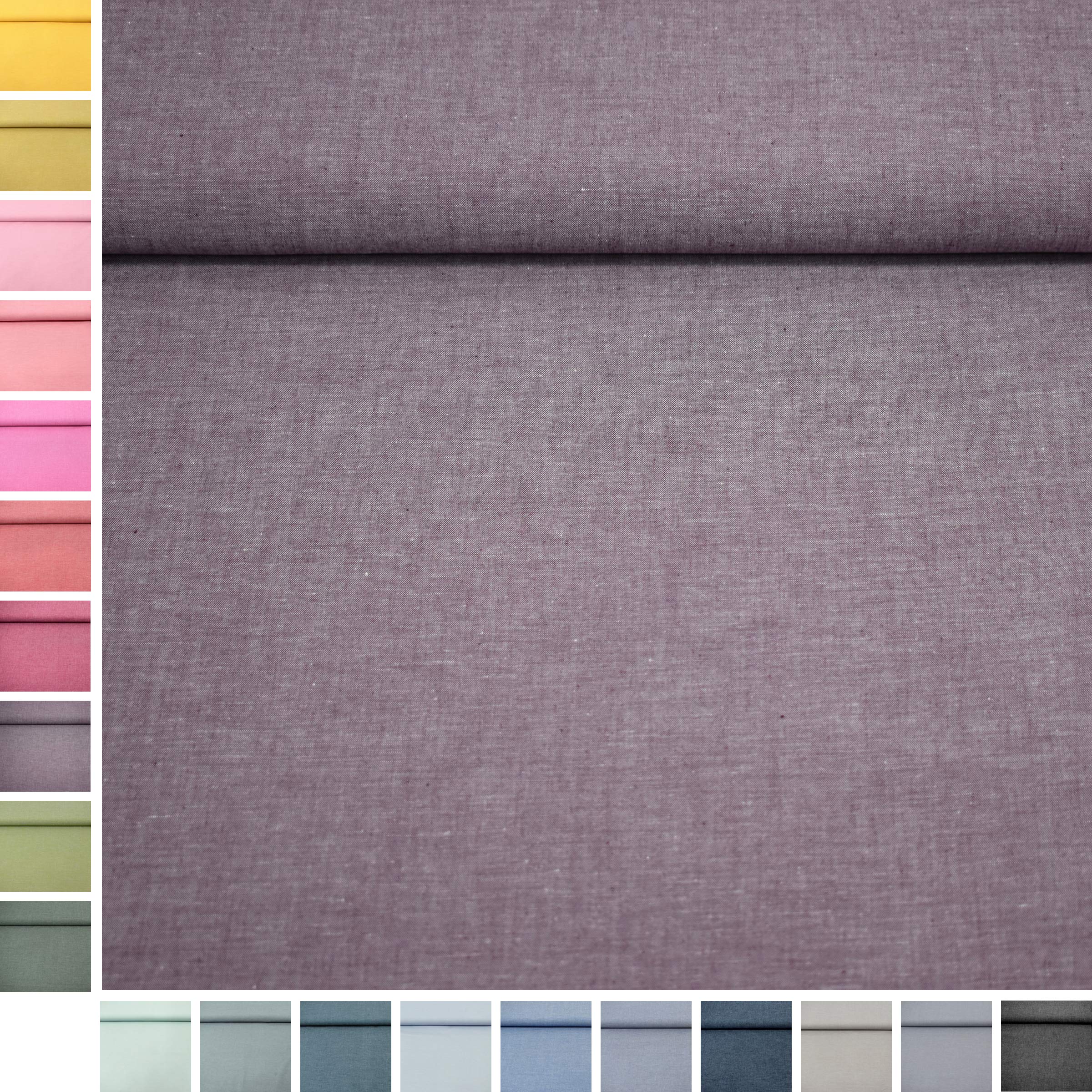 MAGAM-Stoffe Mona Uni Kinder Baumwollstoff Oeko-Tex Meterware 50cm (20. Schwarz)