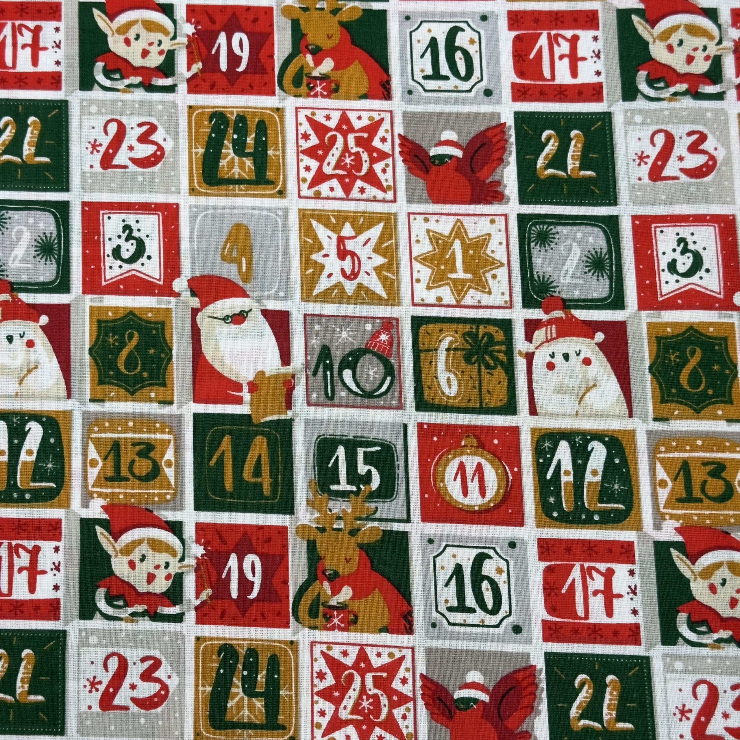 MAGAM-Stoffe Winter Season Baumwollstoff Weihnachten Oeko-Tex Meterware 50cm (Christbaumkugeln schwarz gold)