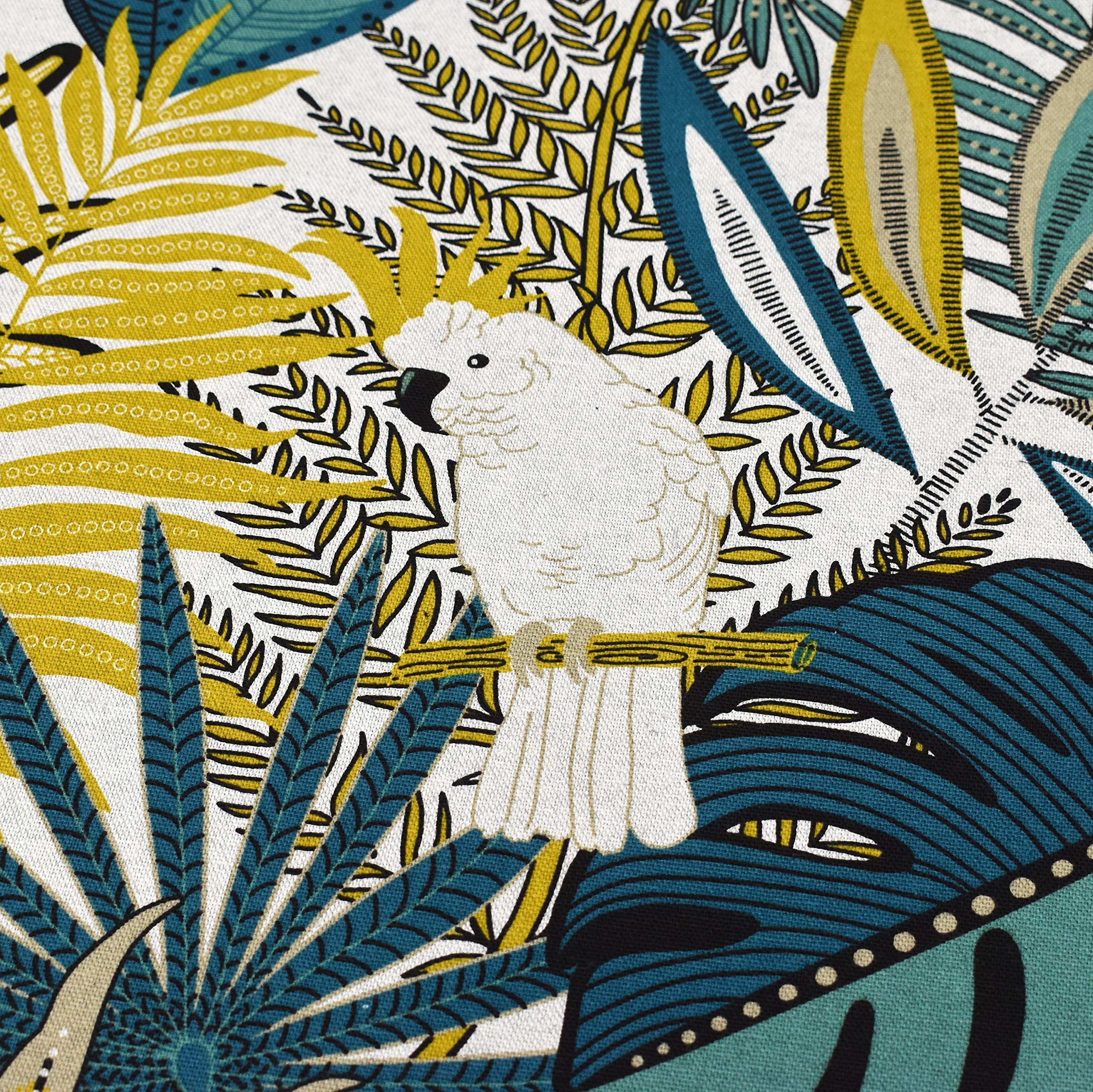 MAGAM-Stoffe Jasper Canvas Stoff Möbel Polsterstoff Oeko-Tex Meterware 50cm (Kakadu grün)