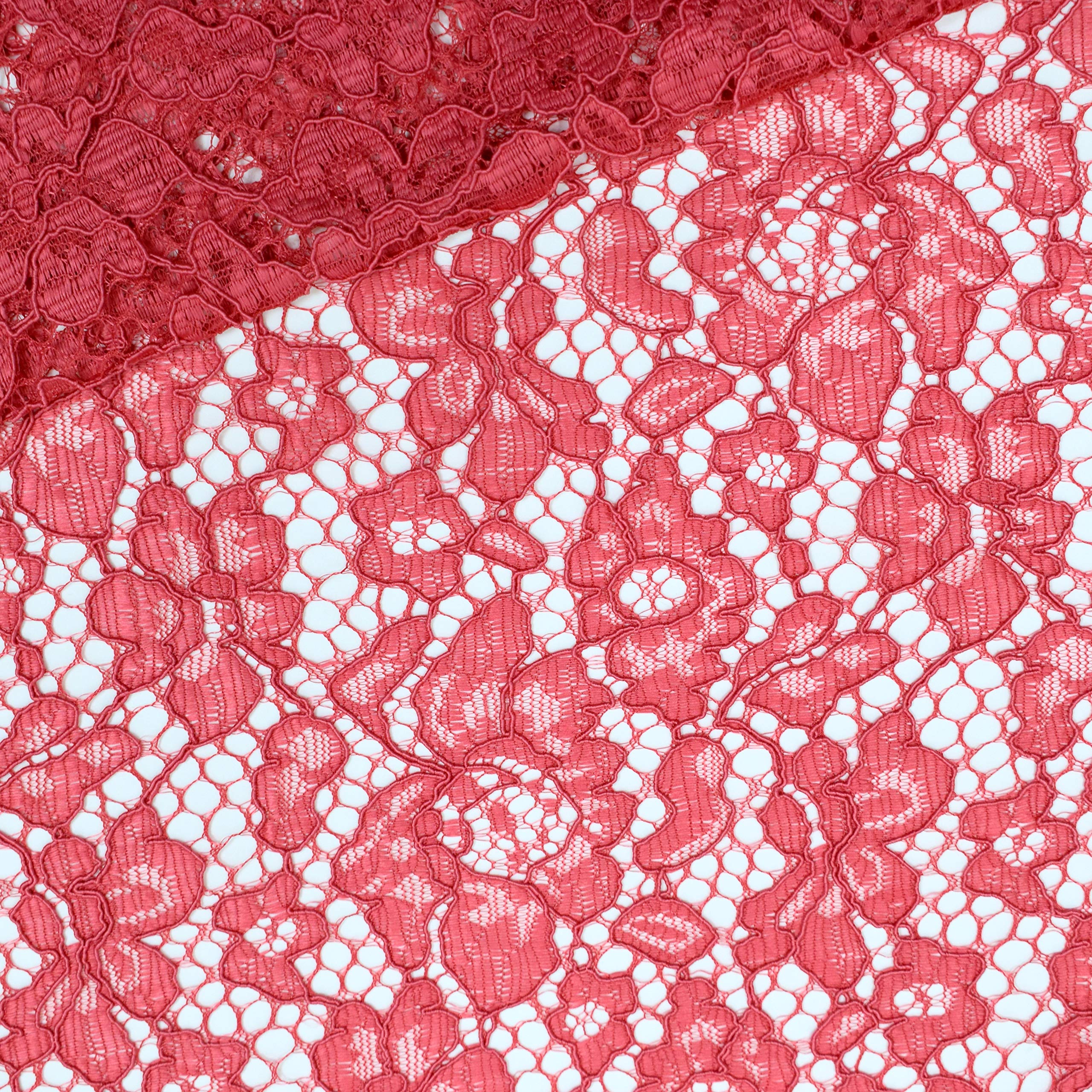 MAGAM-Stoffe Carmen Spitzenstoff Blumen-Spitze Bekleidung Deko Meterware 50cm (Mint)