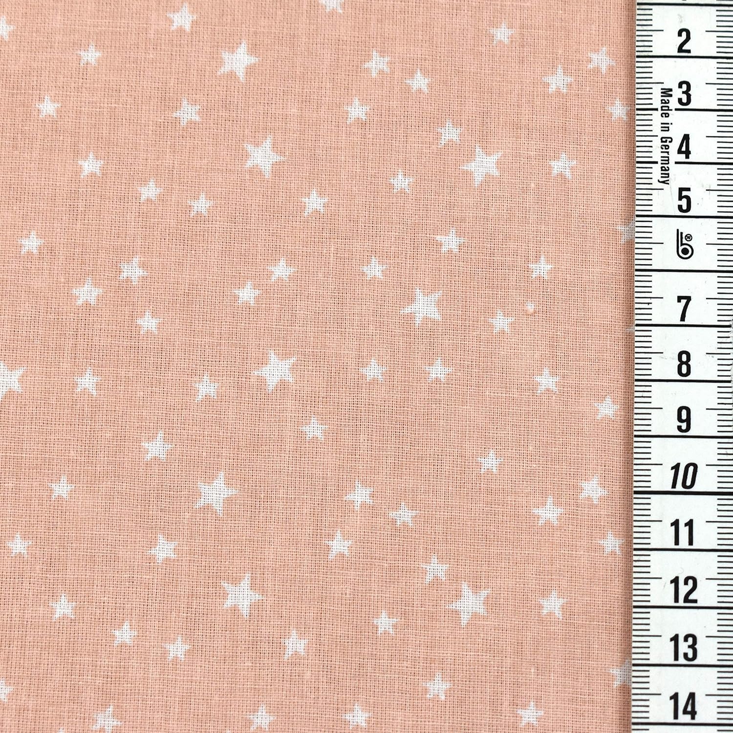 MAGAM-Stoffe Sterne William Kinder Baumwollstoff Oeko-Tex Meterware 50cm (Pfirsich-Rosa)