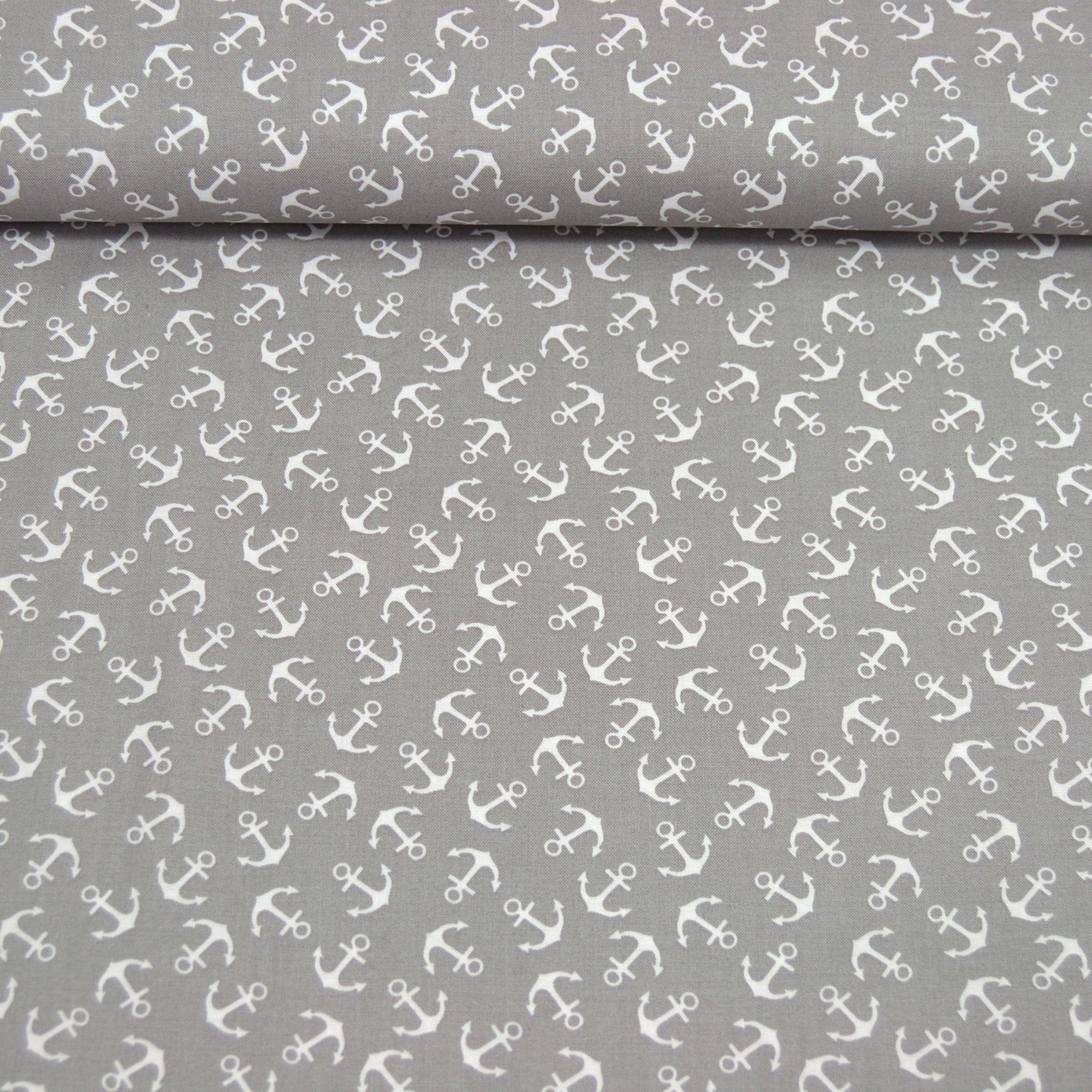 MAGAM-Stoffe Anker Classic Baumwollstoff Oeko-Tex Meterware 50cm (04. Dunkelblau)