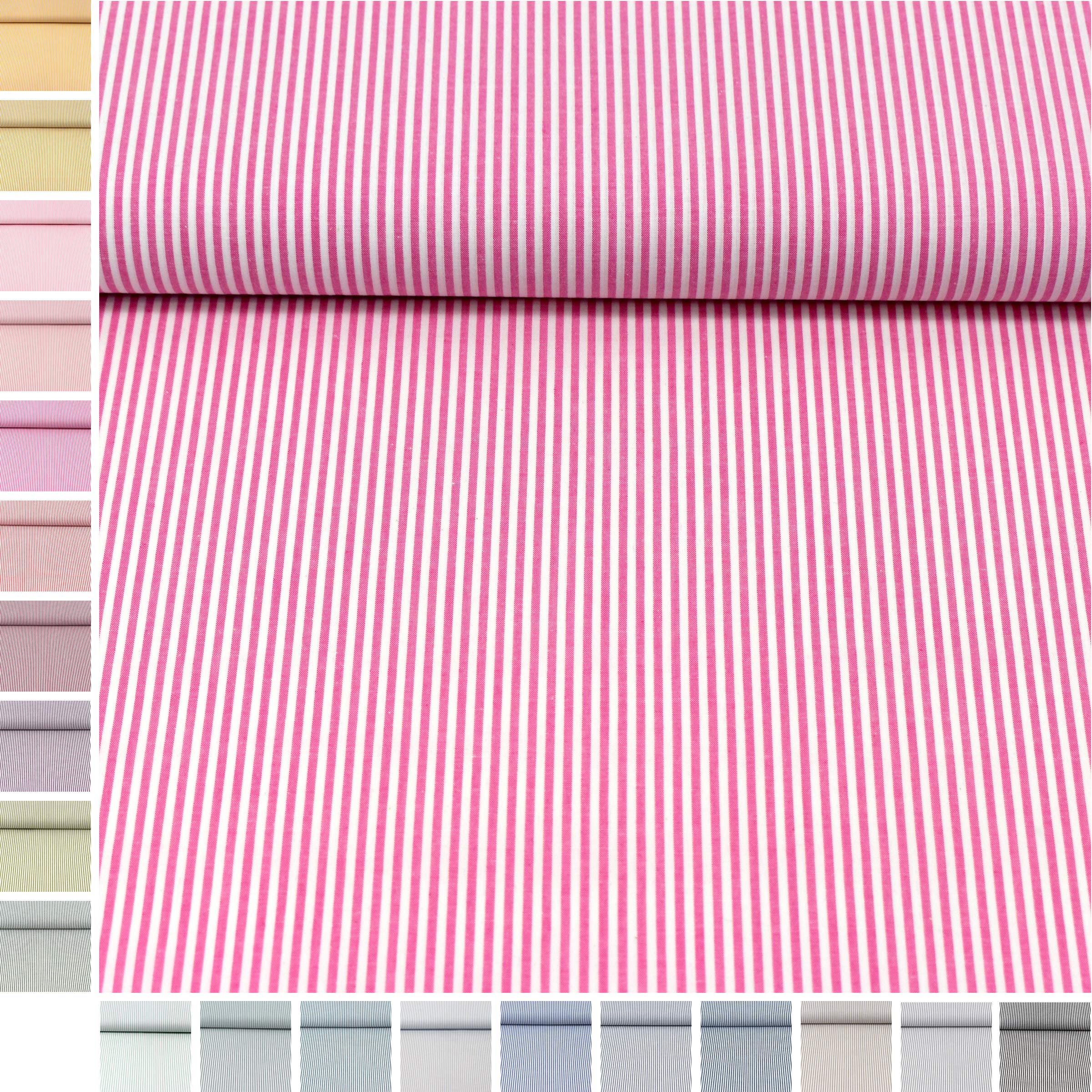 MAGAM-Stoffe Mona Streifen Kinder Baumwollstoff Oeko-Tex Meterware 50cm (20. Schwarz)