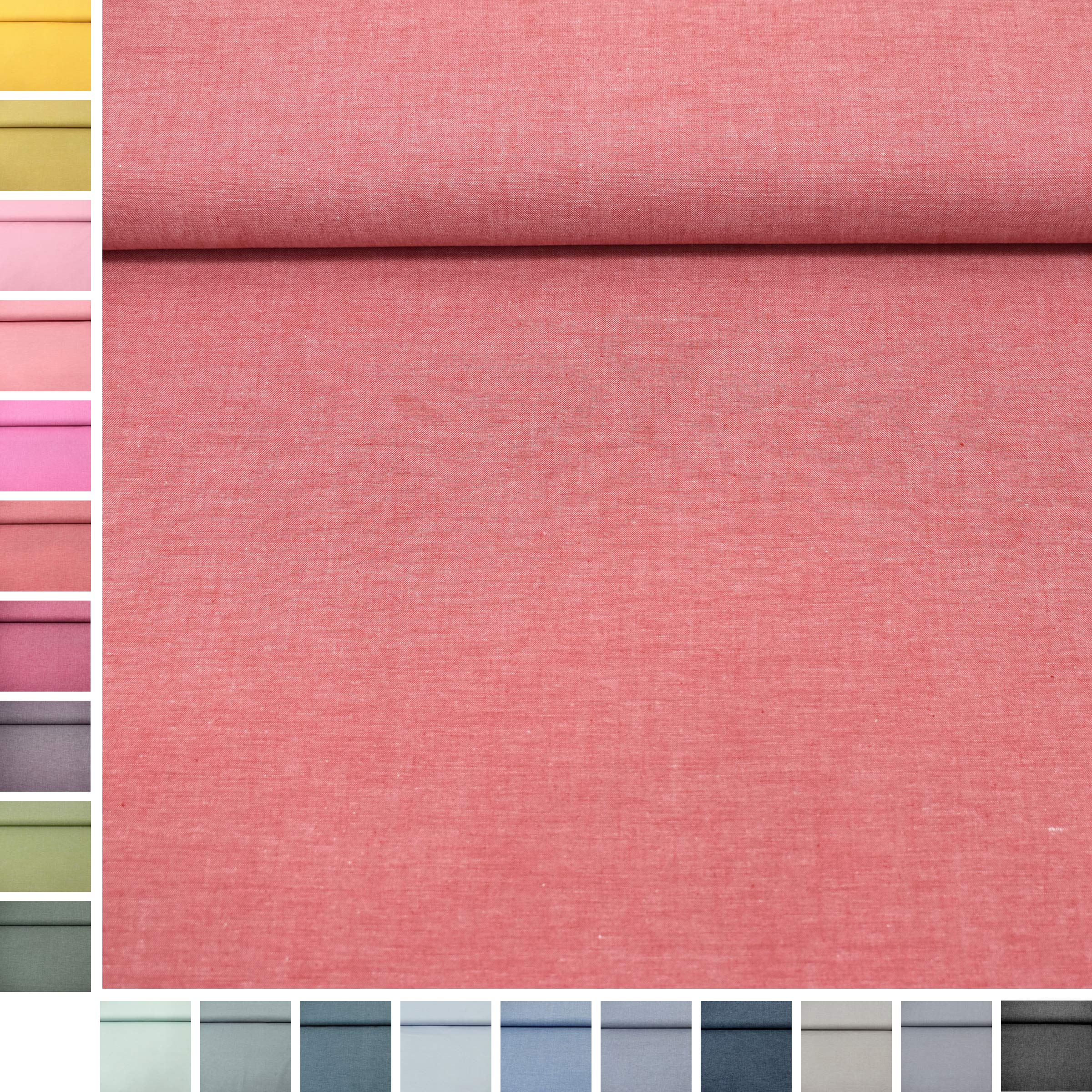 MAGAM-Stoffe Mona Uni Kinder Baumwollstoff Oeko-Tex Meterware 50cm (20. Schwarz)