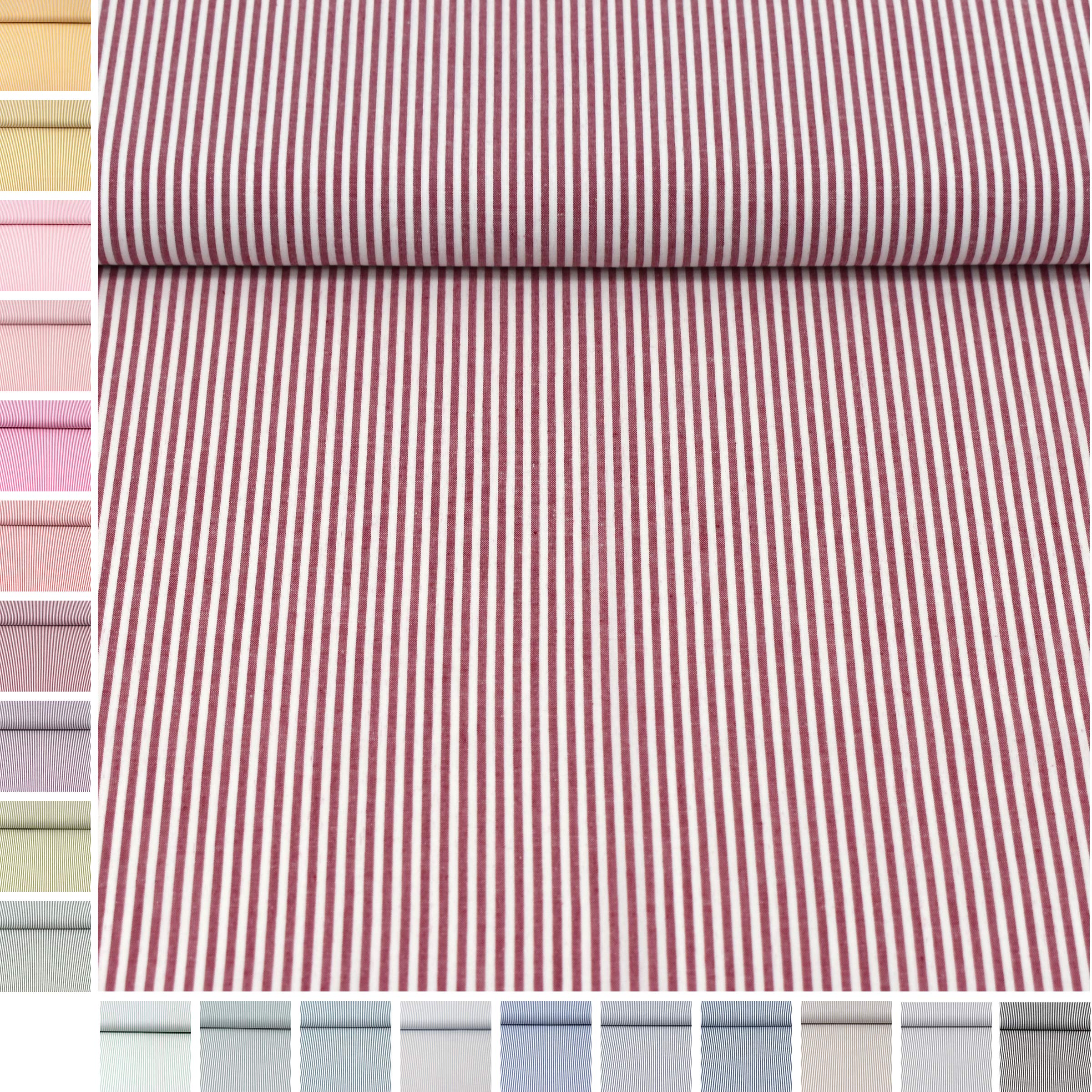 MAGAM-Stoffe Mona Streifen Kinder Baumwollstoff Oeko-Tex Meterware 50cm (20. Schwarz)