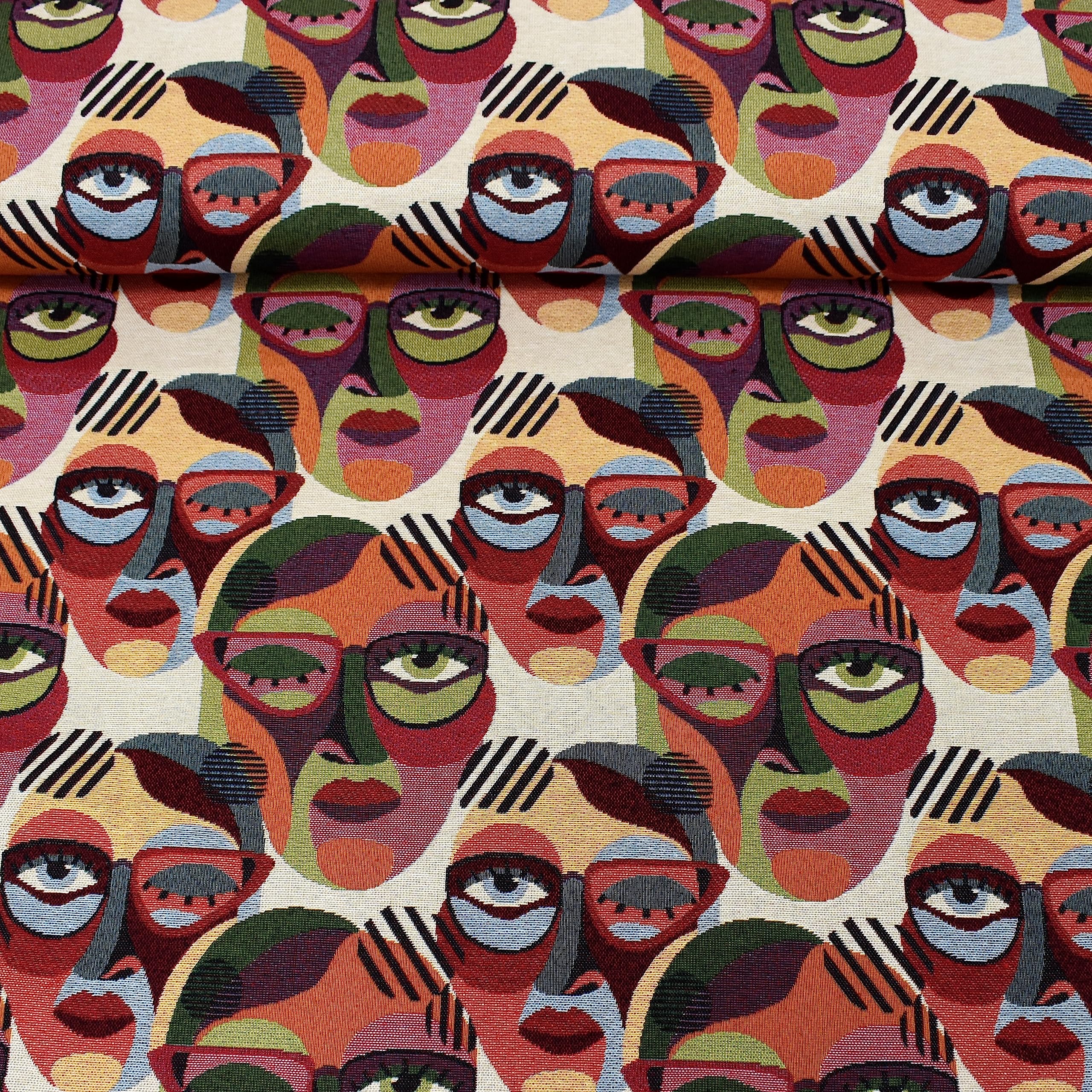 MAGAM-Stoffe Bilbao schwerer Möbel Polster Stoff Meterware 50cm (Streifen)