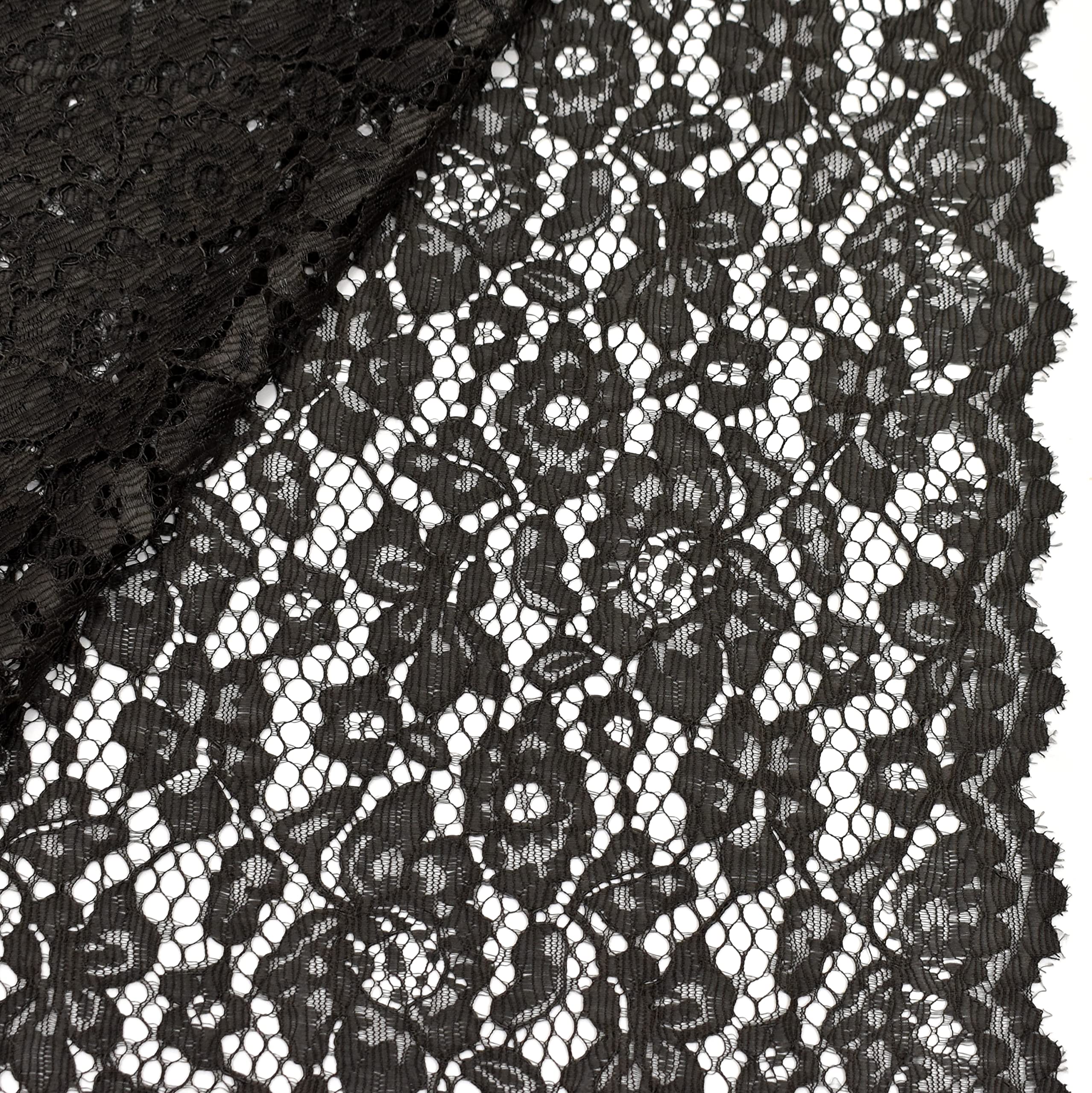 MAGAM-Stoffe Carmen Spitzenstoff Blumen-Spitze Bekleidung Deko Meterware 50cm (Mint)