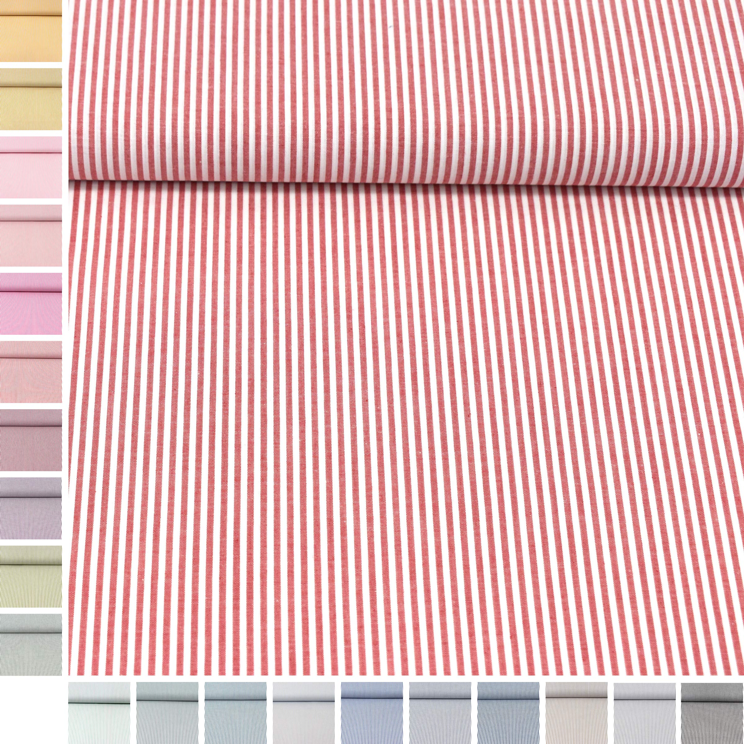 MAGAM-Stoffe Mona Streifen Kinder Baumwollstoff Oeko-Tex Meterware 50cm (20. Schwarz)