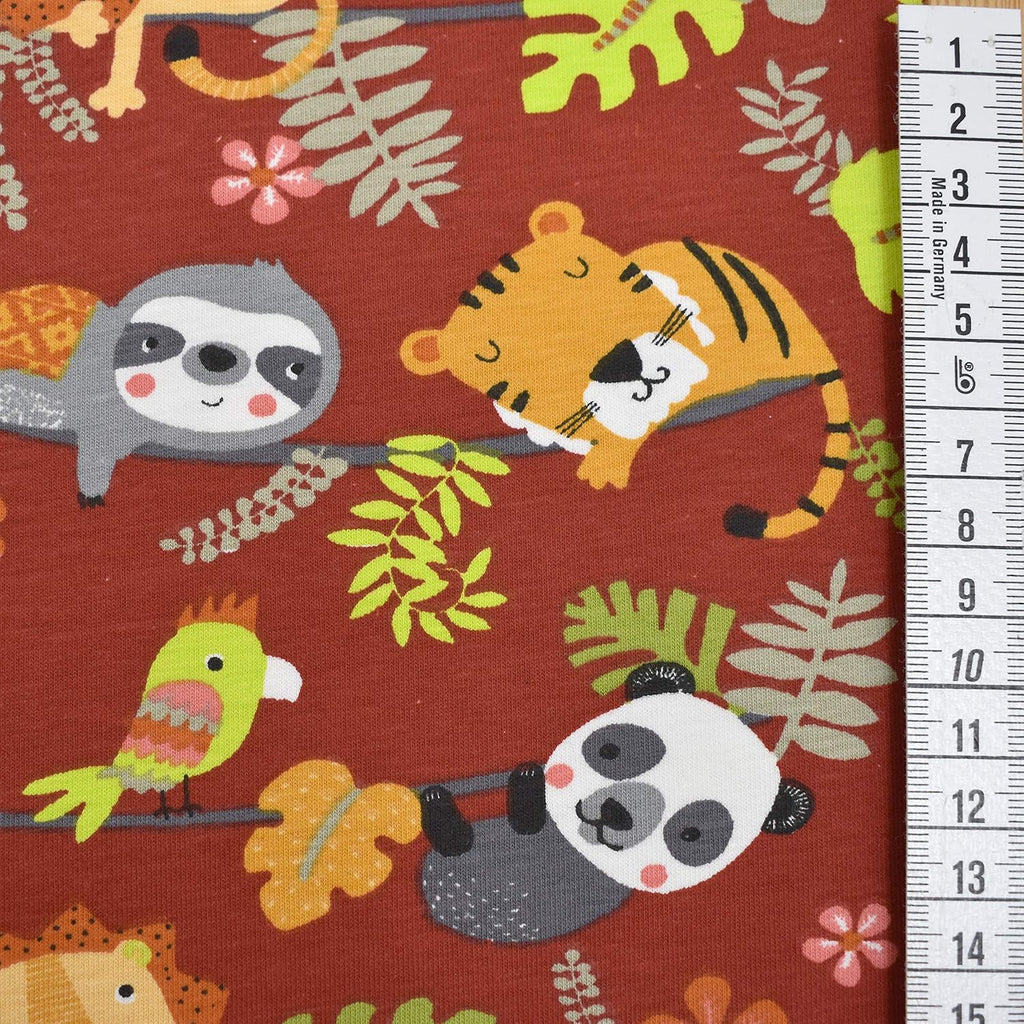 MAGAM-Stoffe Abhängen Kinder Stoff Oeko-Tex Meterware 50cm (02. Jersey Rost)