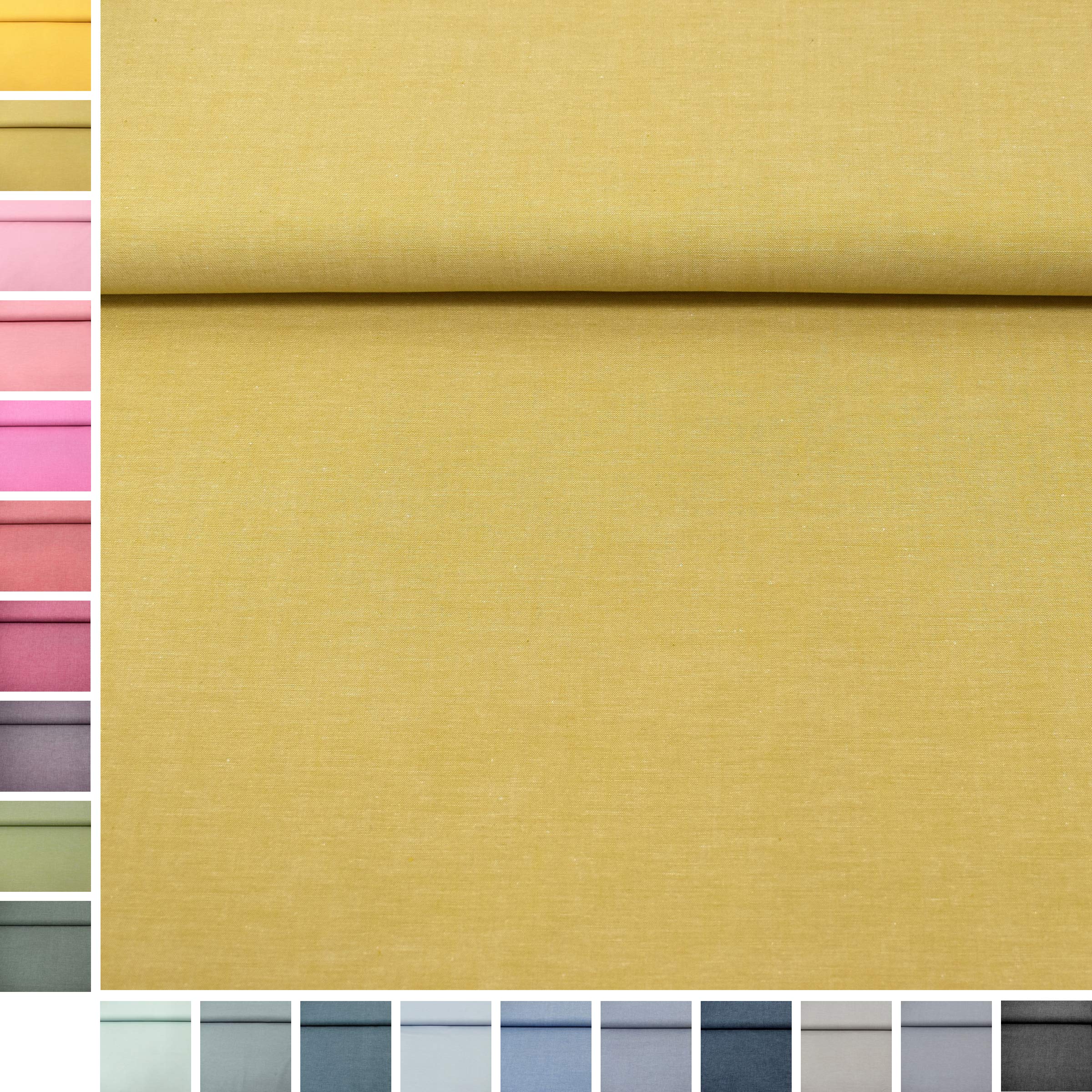 MAGAM-Stoffe Mona Uni Kinder Baumwollstoff Oeko-Tex Meterware 50cm (20. Schwarz)