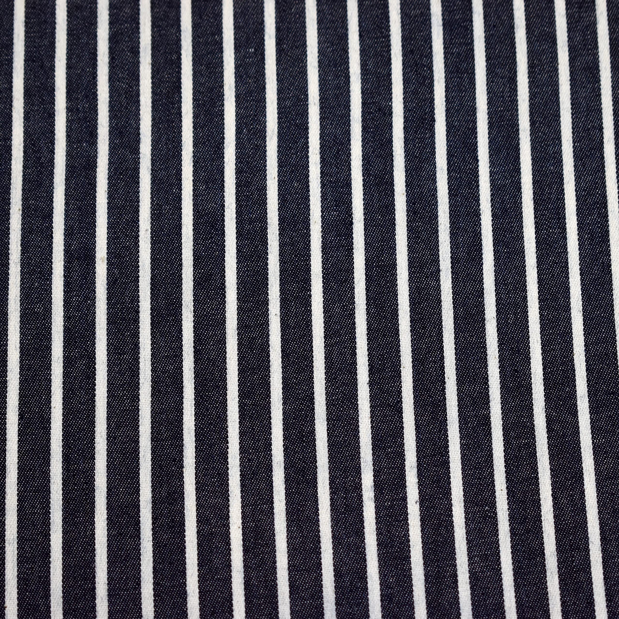 MAGAM-Stoffe Carlo Jeans Stoff aus 100% Baumwolle Meterware 50cm (Streifen hellblau)