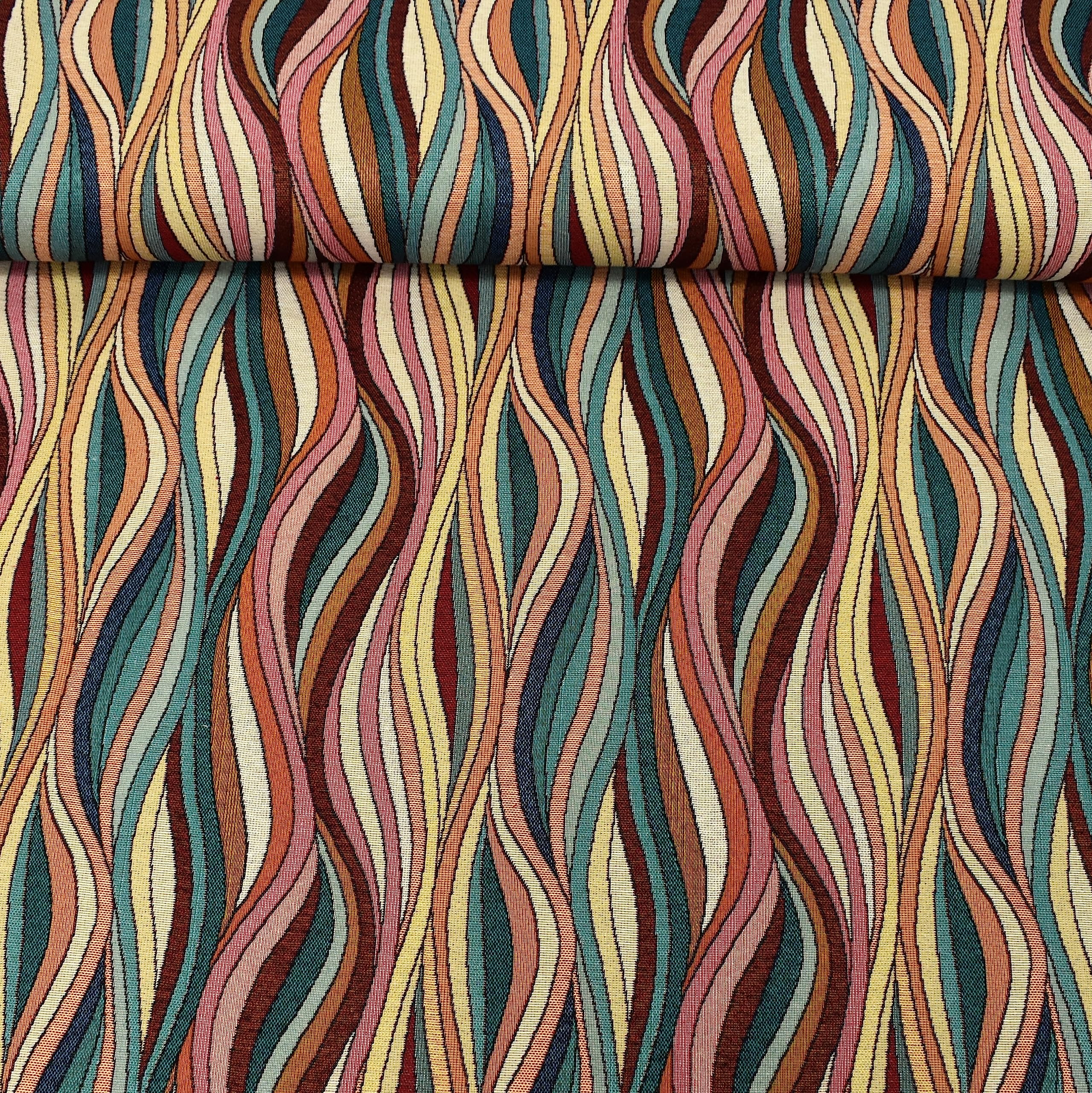 MAGAM-Stoffe Bilbao schwerer Möbel Polster Stoff Meterware 50cm (Streifen)